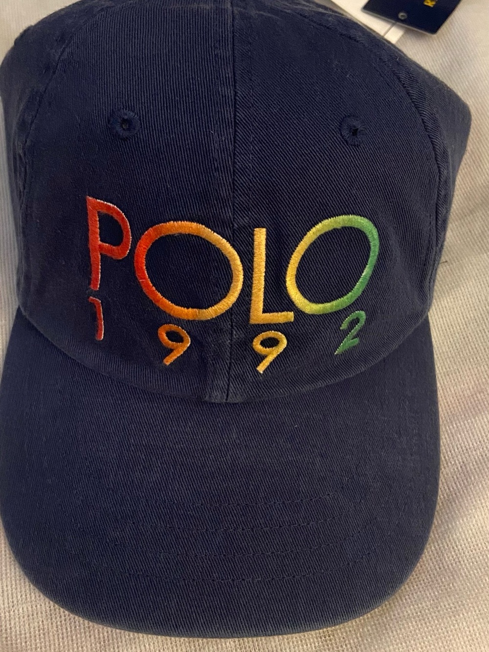 Polo by Ralph Lauren Navy Cap with Red Pony Embroidery